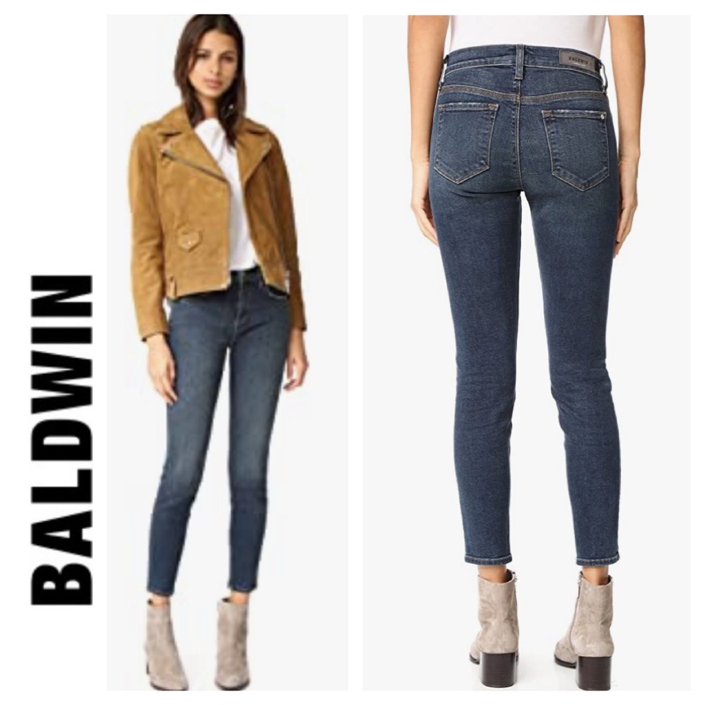 Baldwin Karlie Cropped High Rise Jean Size 28